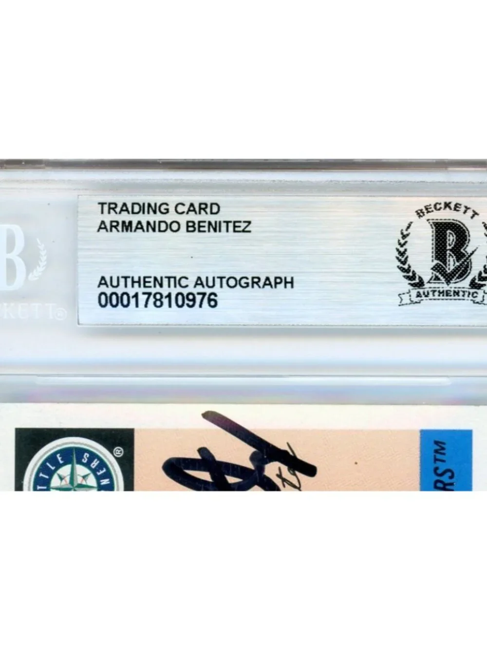 Armando Benitez Signed 2004 Topps Heritage #248 Mariners Card Beckett BAS Slab